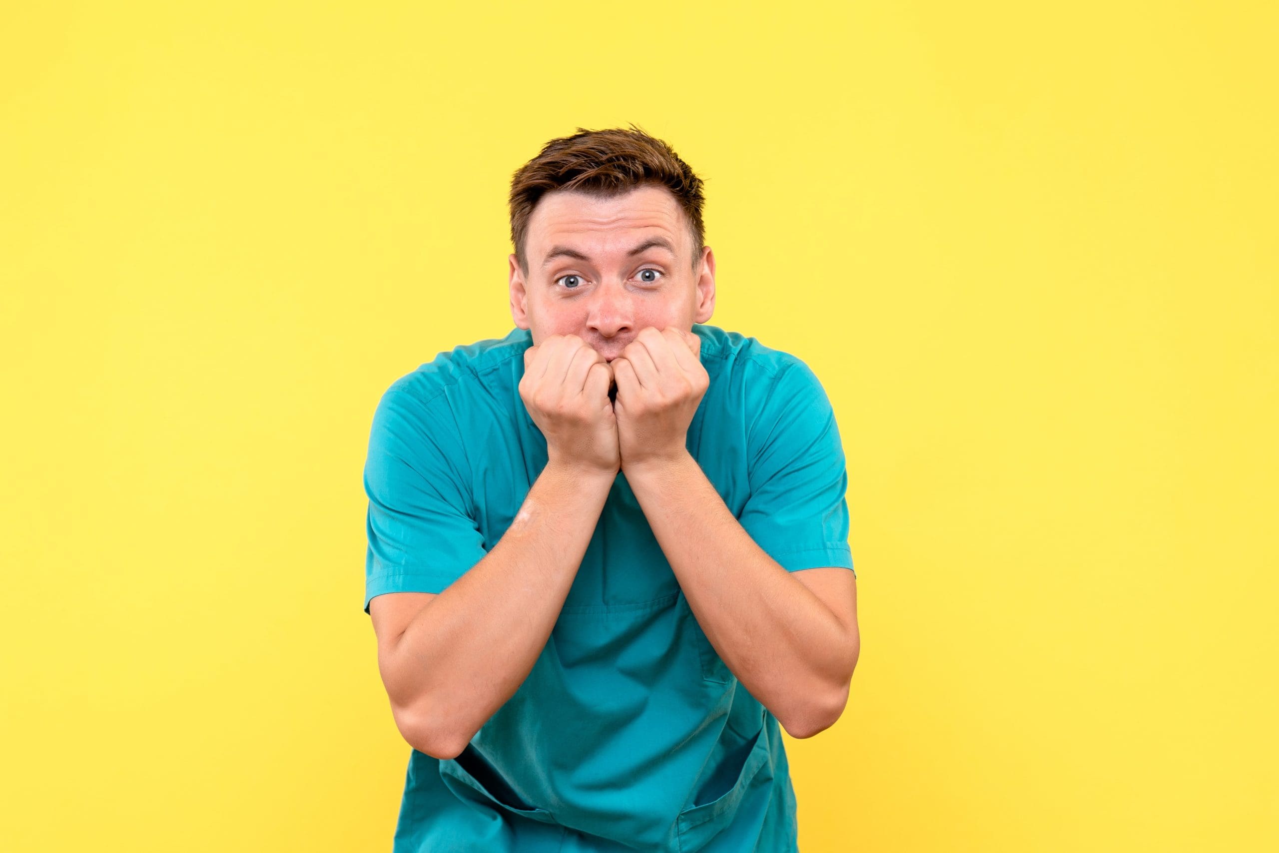 Referrals - Kensington Court Clinic - frightened man - nervous patients